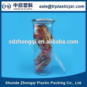 Alibaba china wholesale pet suppliers 1600ml cookie transparent clear pet plastic empty food tea can