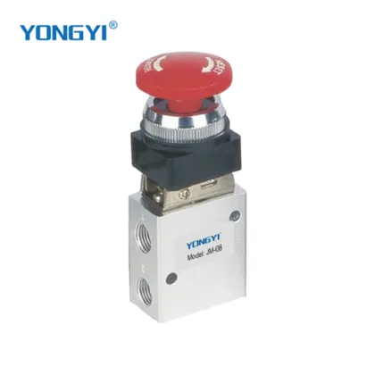 JM Series JM-06 Pneumatic Push Button Mechanical Valve 3/2 Way