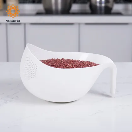 Durable PP Plastic Washing Bowl: Multi-functional Fruit, Vegetable, and Rice Sieve