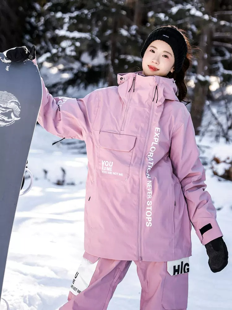 Snowboard clothing women's jacket double board