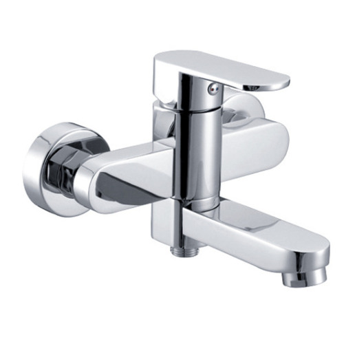 Brass Chromed Wall-Mounted Shower Bathtub Mixer Tap