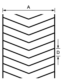 Patterned conveyor belt With Close V-6-80