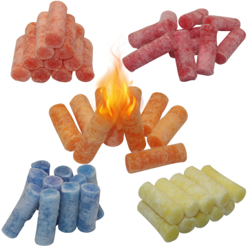 20 Pieces Box: Four Seasons Cotton Tinder Waxed Firelighter for Outdoor Survival Hiking Camping