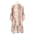 Snakeskin Print Dress with Ruffle Midi Dress