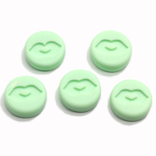 Kawaii Round Candy Resin Cabochon Simulation Food with Lip Shape Wholesale DIY Hair Accessories Jewelry Making