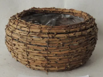 Handmade decorative rattan basket