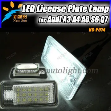 Rear LED licence plate light for Audi A3/S3/A4 18 SMD led auto lamp