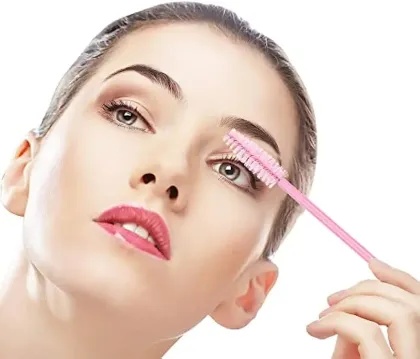 Custom Logo Private Label Crystal Eyelash Cleaning Spoolie Brush - Glitter Disposable Eyelash Brush