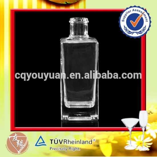 250ml clear glass weight empty wine bottle