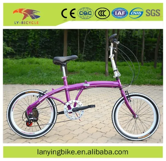 hi-ten steel foldable bike with customized logo and decal 20inch folding bike