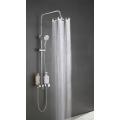New style Complete set abs chromed finish ceiling & shower head rainfall bathroom handheld with stop button