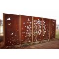 Decorative outdoor metal privacy screens