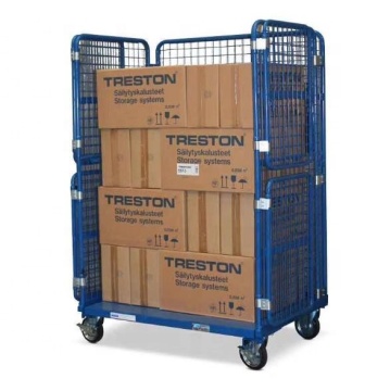 Heavy Duty Foldable Rolling Wire Logistics Trolley Cart