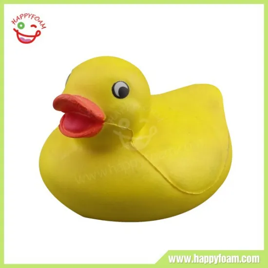 Customer yellow duck shape stress ball different of animail shape
