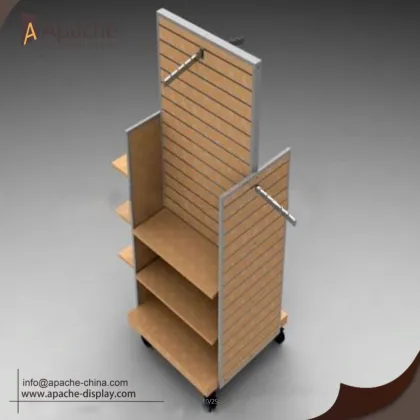 Stable Wooden Trough Plate Tools Display Stand