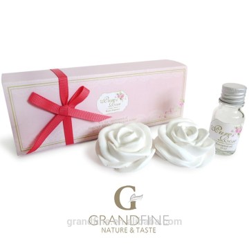 new promotion idea 10ml natural essencial oil fragrance set with rose ceramic plaster in paper gift box