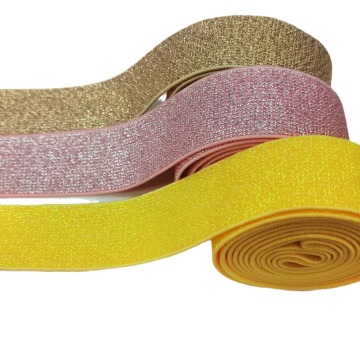 Fabrikpreis Golden Glitter Elastic Band für Haarzubehör &amp; Nähen