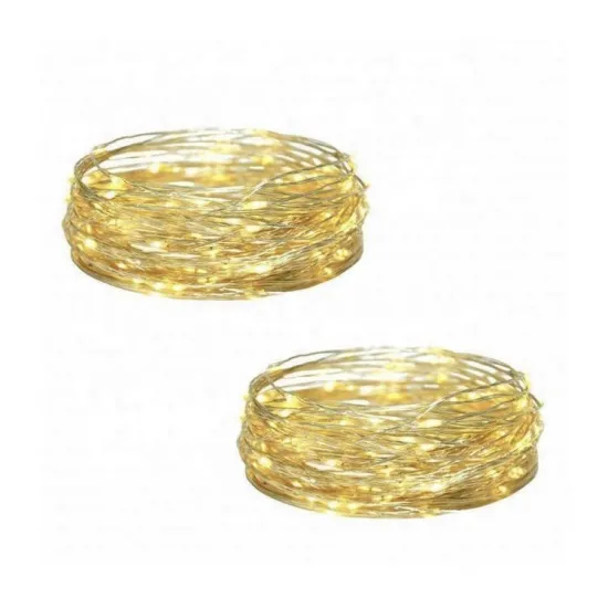 Outdoor Battery-Powered LED Curtain String Lights