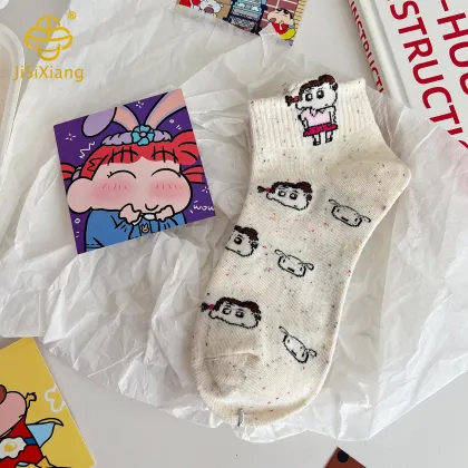 Korean Cartoon Crayon Shin chan Short Socks