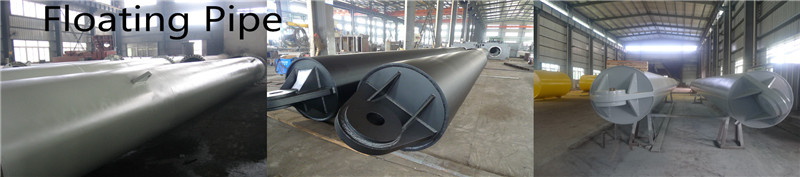 Structure floating steel pipes