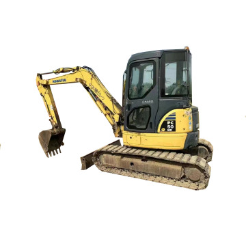 Used Komatsu PC50MR-5 Excavator with Rubber Tracks in Original Paint