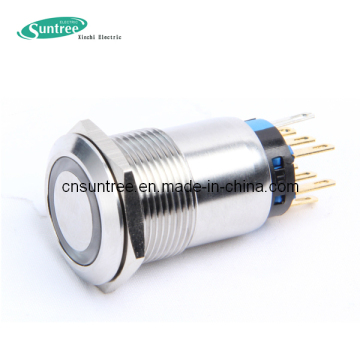 19mm Diameter 1no 1nc Stainless Steel Momentary LED Light Illuminated Pushbutton Switch 12V DC Elevator Push Button