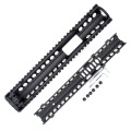 12.7'' inch Tactical Upgrade MK18 Quad Rail Handguard Split 2 parts Picatinny Mount System Fit .223 Black Anodized