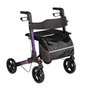 Medical Aluminum Rollator 4 Wheels Euro Rolling Walker