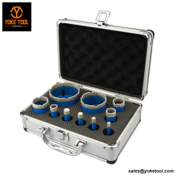 M14 Vacuum Brazed Dry Diamond Core Drill Bit Set Wax Cooling