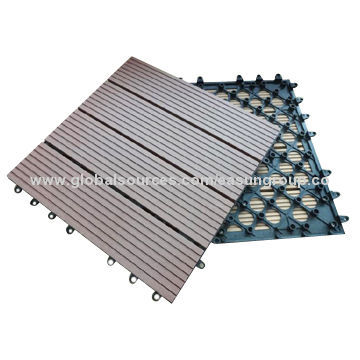 30*30cm Interlocking WPC Decking Tiles, Various Colors are Available