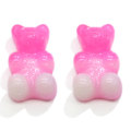 Hot Sell Gummy Bear Resin Cabochon Gradient Ramp Colour Flatback Animal Charms για Μπρελόκ Σκουλαρίκια