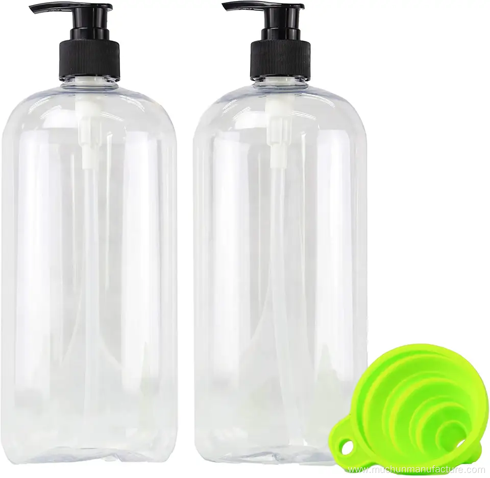 Plastic transparent Empty Cosmetic Body Lotion Bottles