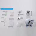 Concealed bathroom shower with three-function spray shower