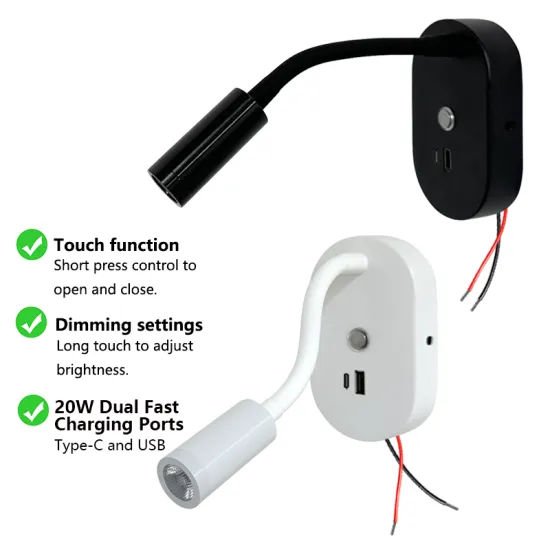 New USB Interior LED Spot Reading Light for RV, Boat, and Camper with Dimmable Function and Type C 12V-24V