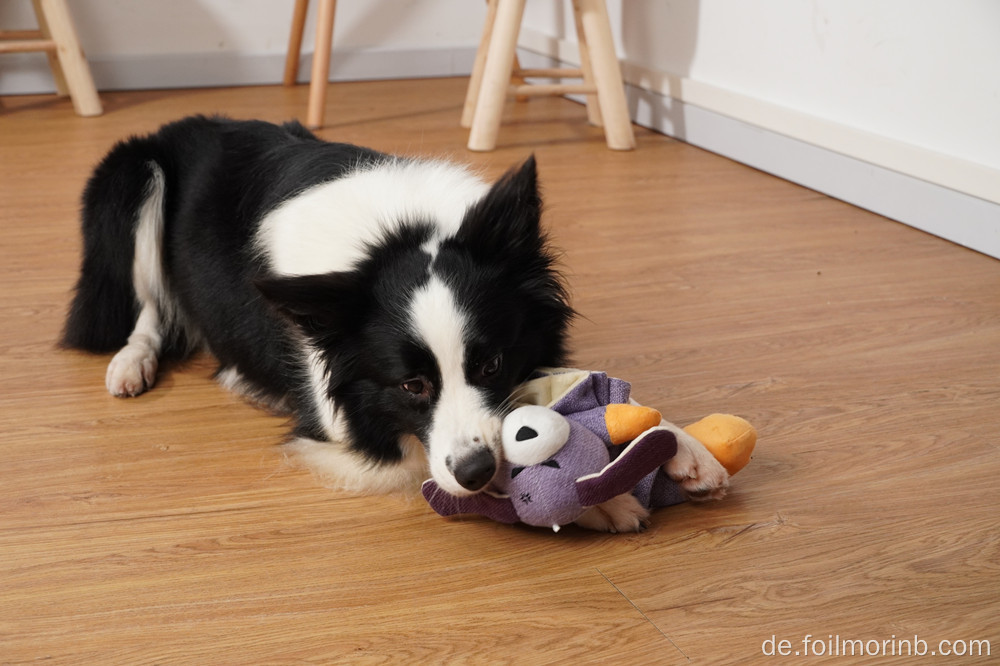 Umweltfreundliches Quietschendes niedliches Plüschhund-Kauspielzeug