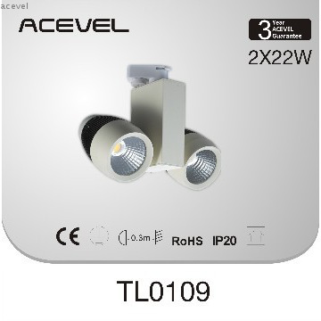 2*22w LED COB track light two heads