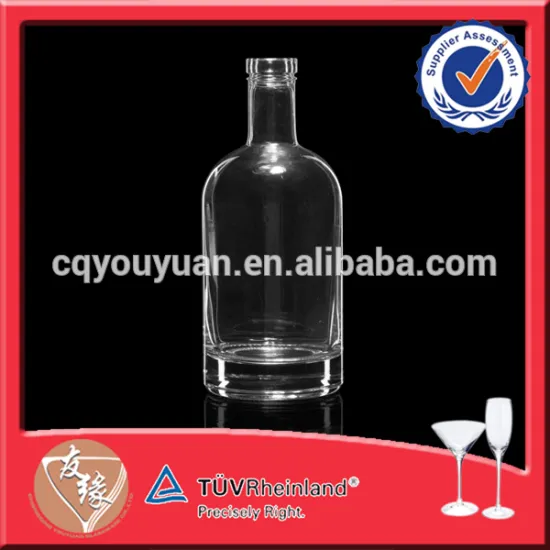 Different Shape Vodka Empty Glass Bottle 750ML Custom Glass Bottle