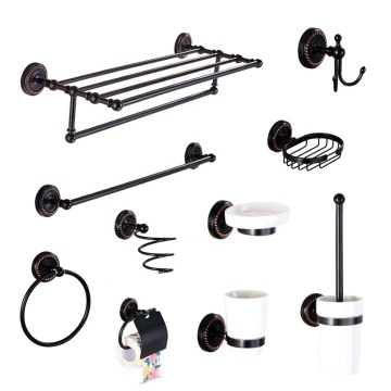 Black Bronze Bathroom Hardware Sets: Towel Rack, Roll Paper Holder & More