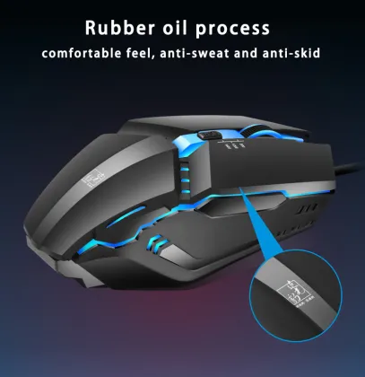 Black K3 Wired USB Gaming Mouse for PC Gamers
