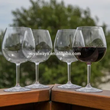 650ml newest design flexible clear tritan wine glass with custom logo