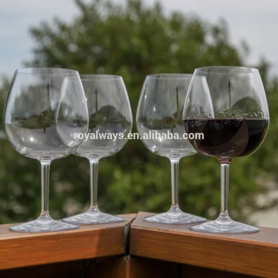 650ml newest design flexible clear tritan wine glass with custom logo