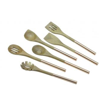 Set di 5 utensili da cucina in legno