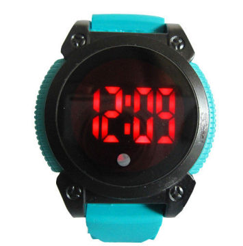 Sports Oem Silicone Led Watch 3 Atm Waterproof Vibration Alarm Watch