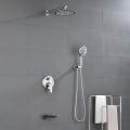 Brushed Nickel Shower System with 10'' Shower Head