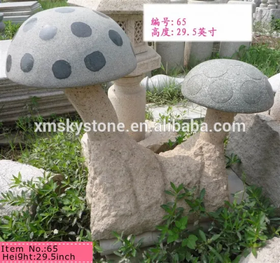 item 65 mushroom outdoor stone lantern