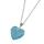 Natural Turquoise Heart Pendant Necklace 45cm Chain