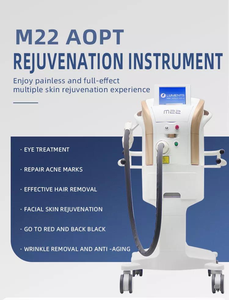 NEW Dual Handle M22 Laser Beauty Skin Rejuvenation Hair Removal M22 Ipl Opt Laser Machine