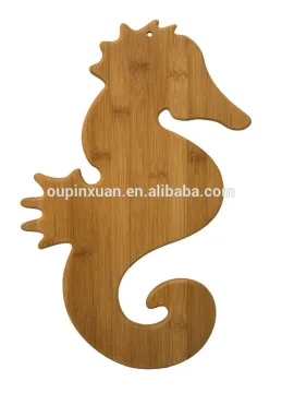 new original design Bamboo Seahorse animal shaped cutting board Cutting and Serving Board
