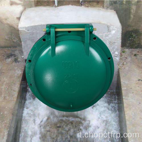 Valvola di lembo FRP/GRP per flusso posteriore dell'acqua di scarico