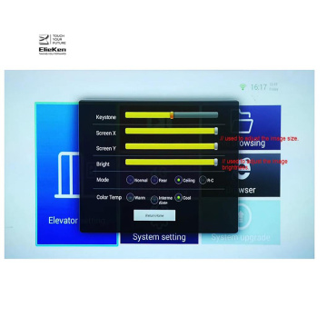 ระบบ Android System Auto Sense Projector Elevator